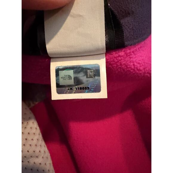 The North Face Women’s Fleece Jacket Pink Geometric Full Zip Softshell Medium - Picture 10 of 10